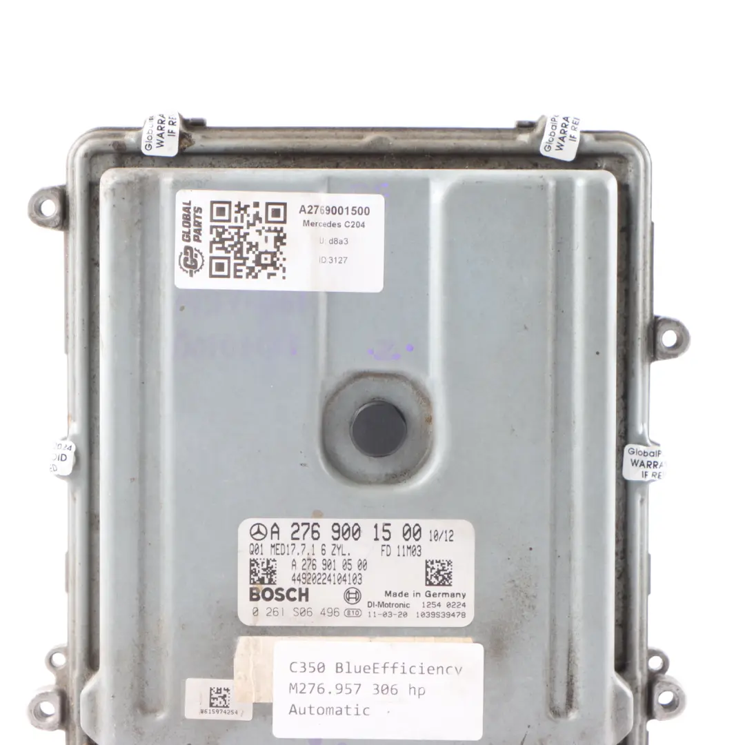 Mercedes W204 C350 276.957 306HP BE Engine Module ECU Automatic - SKU A2769001500 - Part number A2769001500