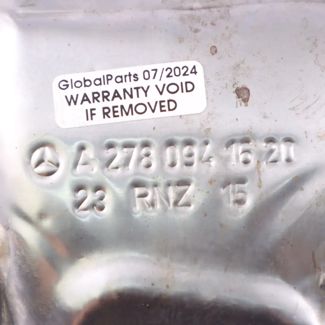 Screening Plate Turbocharger Right O/S Isolation to Mercedes W212 M157 with Part number A2780941620 Mercedes W212 M157 Screening Plate Turbocharger Right O/S Isolation - SKU A2780941620 - Part number A2780941620