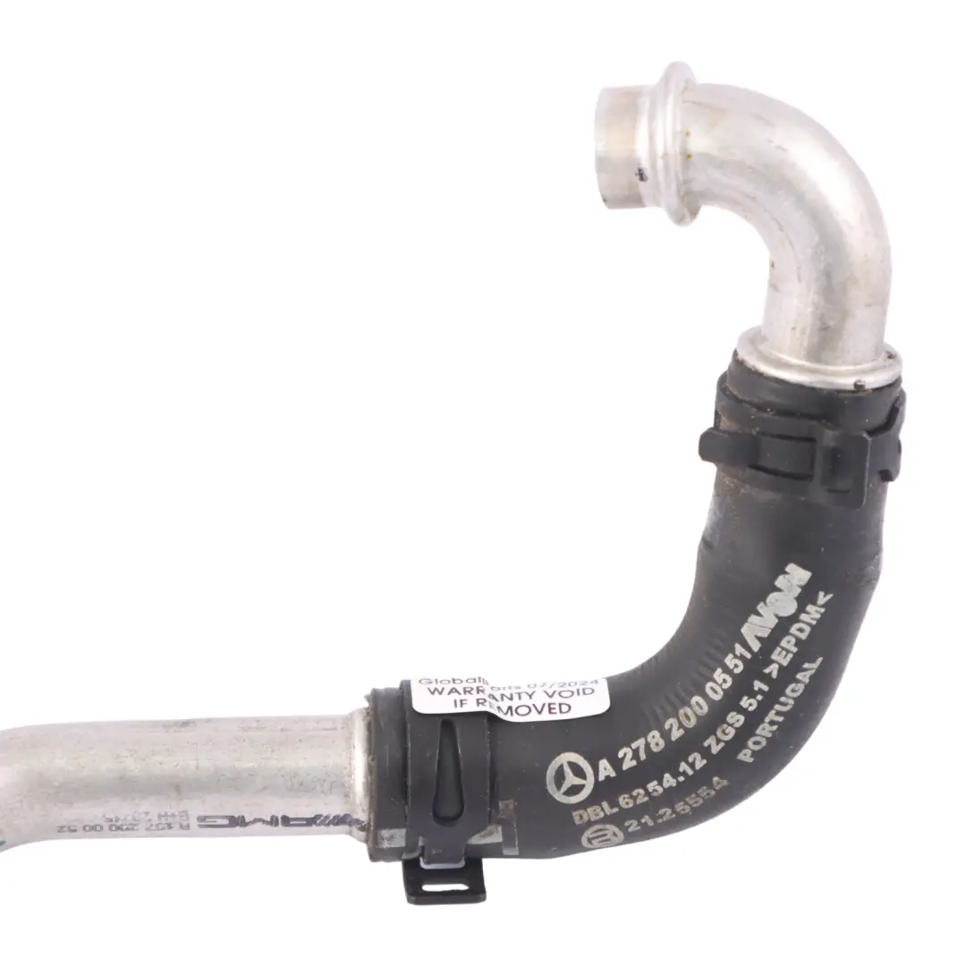Mercedes W212 M157 Water Coolant Return Pipe Hose Line - SKU A2782000551 - Part number A2782000551