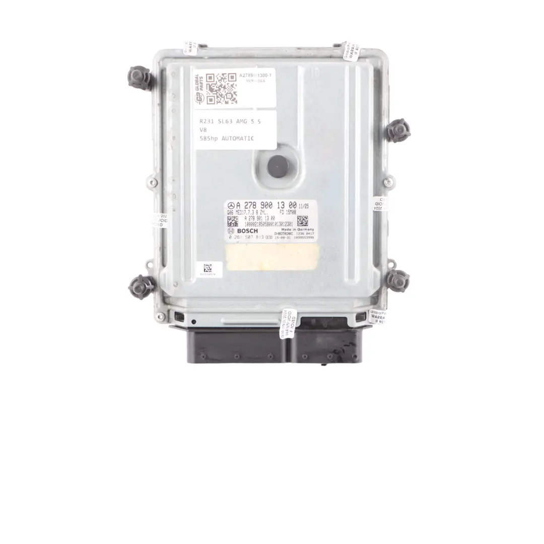 SL63 AMG M157.983 585HP Engine ECU Kit Ingition + Key to Mercedes R231 with Part number A2789001300 Mercedes R231 SL63 AMG M157.983 585HP Engine ECU Kit Ingition + Key - SKU A2789001300-1 - Part number A2789001300