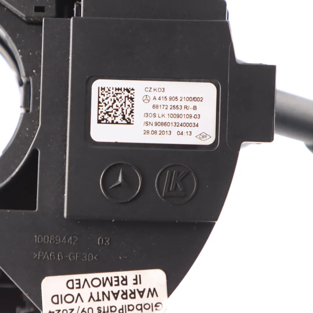 Steering Column Indicator Wiper Stalk Switch Squib to Mercedes W415 with Part number A4159052100 Mercedes W415 Steering Column Indicator Wiper Stalk Switch Squib - SKU A4159052100 - Part number A4159052100