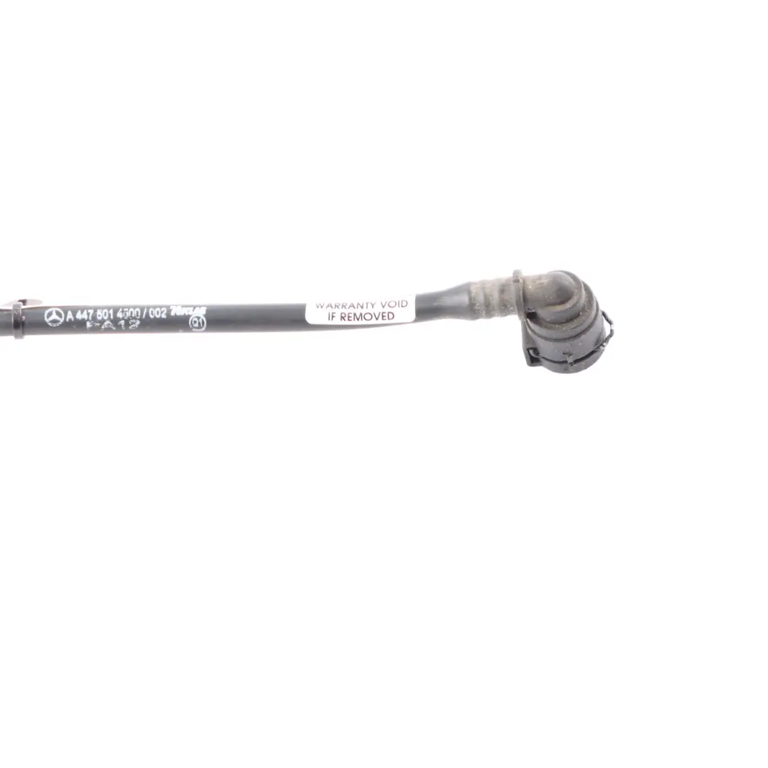 Radiator Coolant Hose Cooling Pipe Bleed Line to Mercedes W447 with Part number A4475014500 Mercedes W447 Radiator Coolant Hose Cooling Pipe Bleed Line - SKU A4475014500 - Part number A4475014500