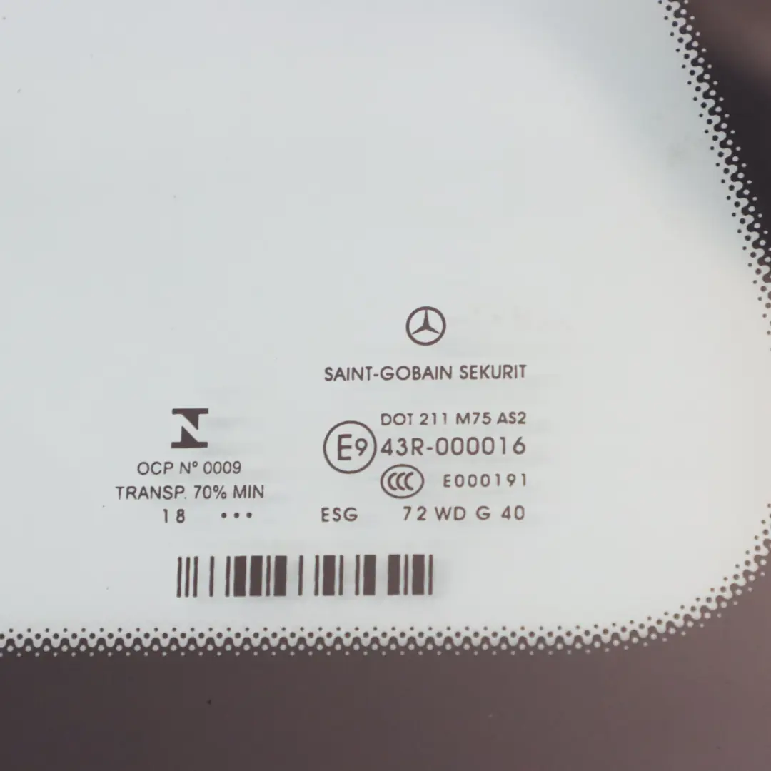 Side Window Pane Left N/S Glass Fixed AS2 to Mercedes W447 with Part number A4476732605 Mercedes W447 Side Window Pane Left N/S Glass Fixed AS2 - SKU A4476732605 - Part number A4476732605