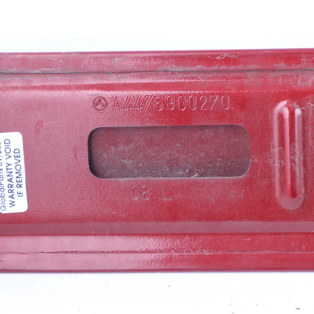Sliding Door Left O/S Moulding Strip Hyacinth Red Metallic - 334 to Mercedes W447 with Part number A4476900270 Mercedes W447 Sliding Door Left O/S Moulding Strip Hyacinth Red Metallic - 334 - SKU A4476900270-HRE - Part number A4476900270