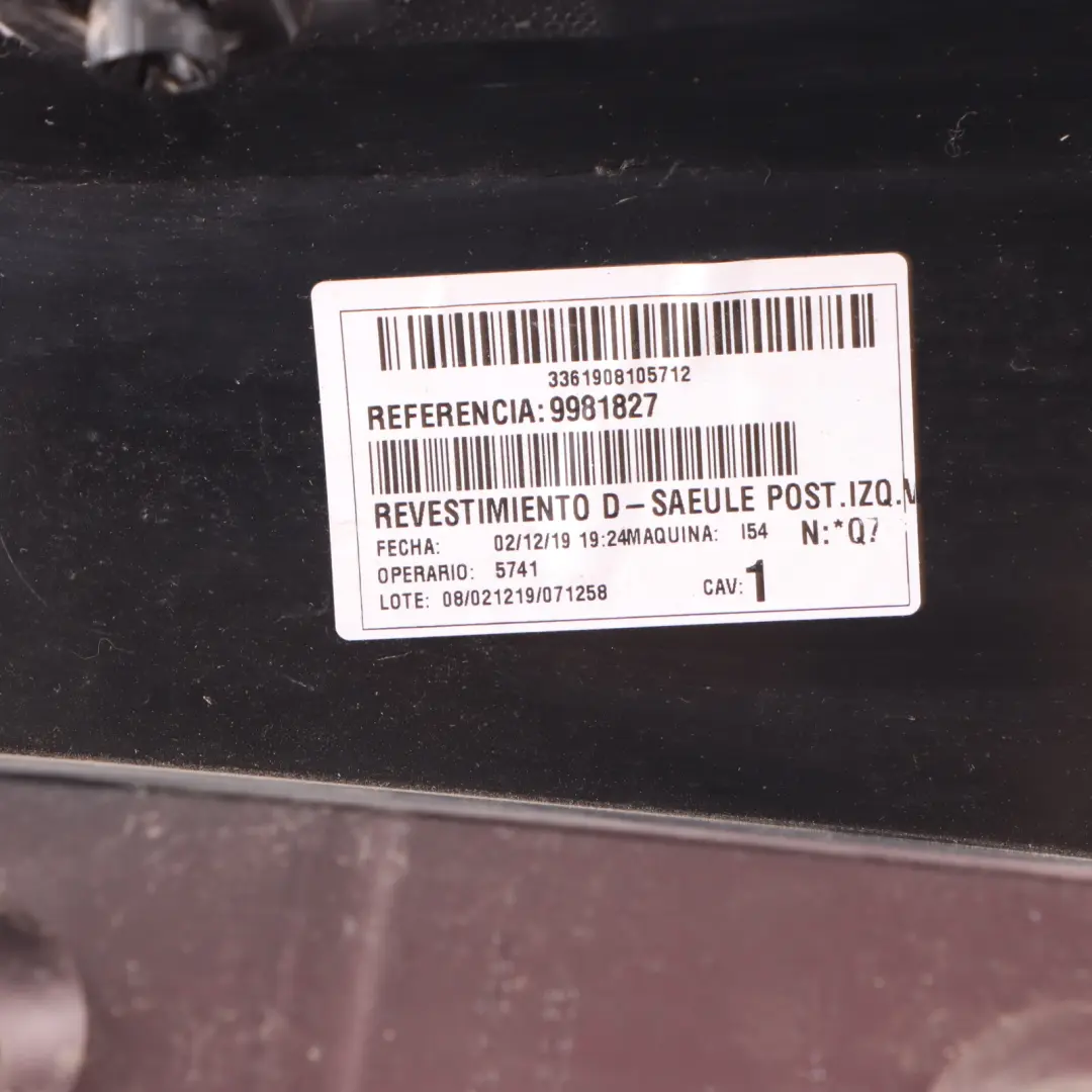 Lamp Light Bracket Trim Cover Left N/S Hyacinth Red - 334 to Mercedes W447 Rear with Part number A4476941625 Mercedes W447 Rear Lamp Light Bracket Trim Cover Left N/S Hyacinth Red - 334 - SKU A4476941625-HRE - Part number A4476941625