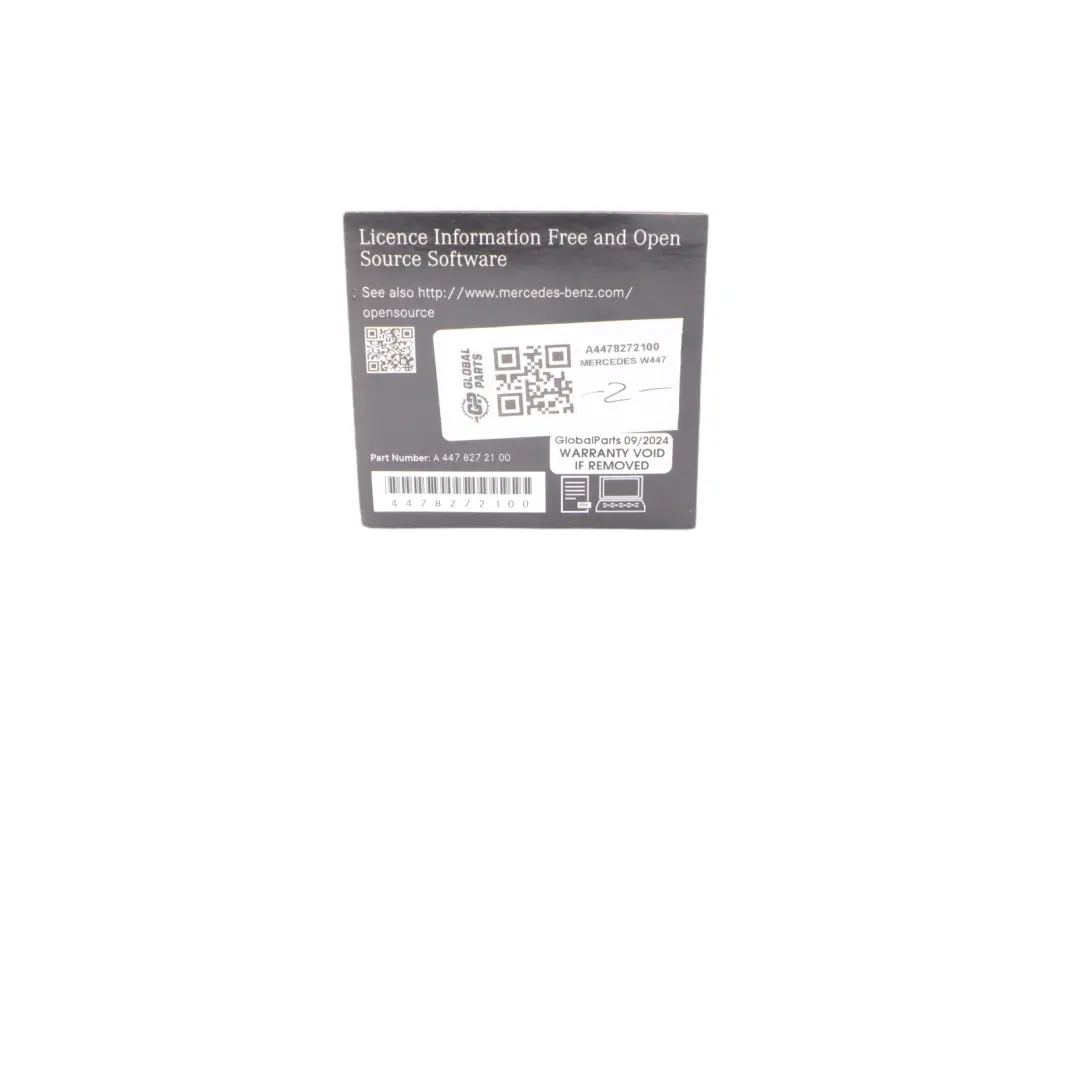 Mercedes Vito W447 Open Source Software CD Licence Information - SKU A4478272100 - Part number A4478272100