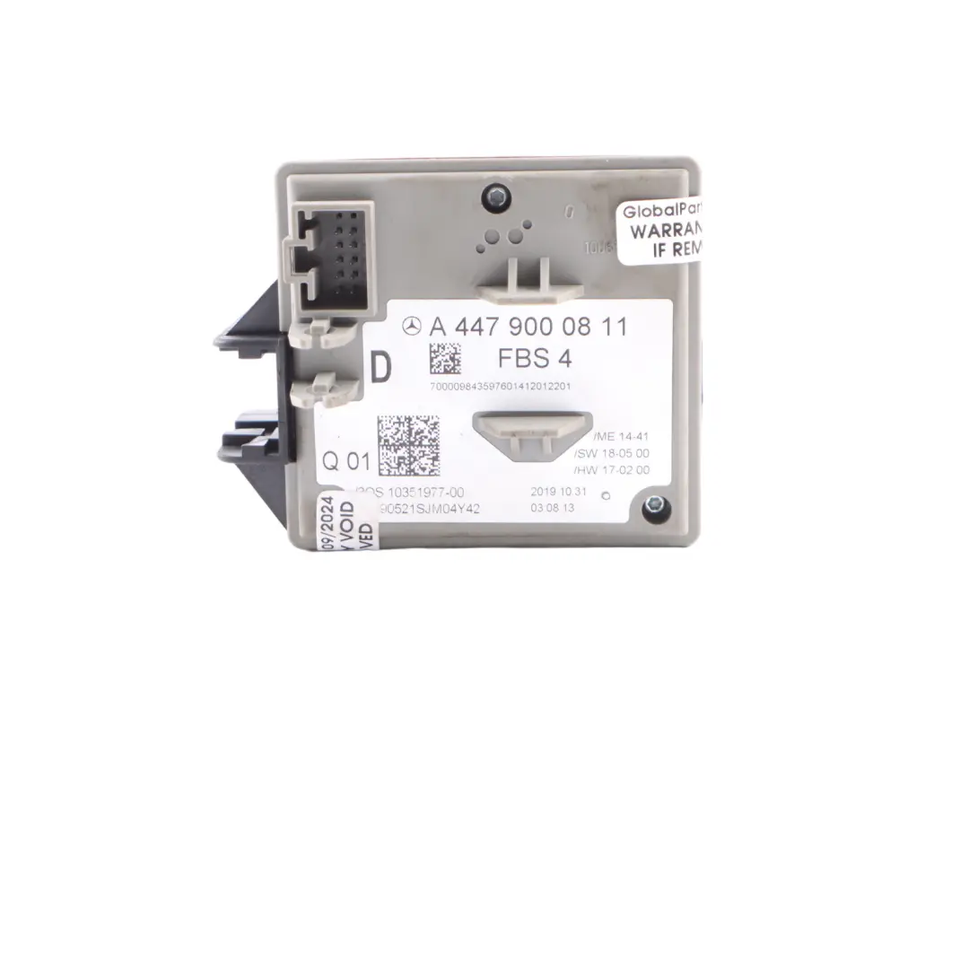 Mercedes W447 Ignition Switch Lock Barrel Control Module - SKU A4479000811 - Part number A4479000811