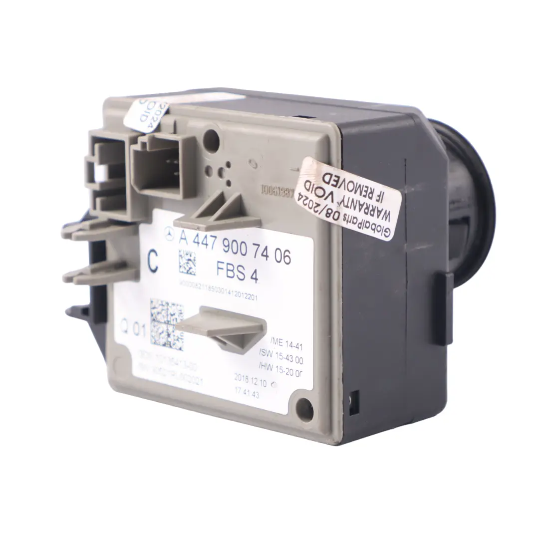 Ignition Switch Module Control Unit to Mercedes W447 with Part number A4479007406 Mercedes W447 Ignition Switch Module Control Unit - SKU A4479007406 - Part number A4479007406