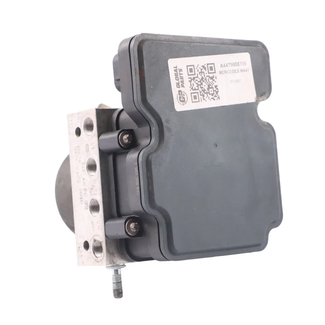 ABS Pump Modulator Module Control Hydraulic Unit to Mercedes W447 with Part number A4479008709 Mercedes W447 ABS Pump Modulator Module Control Hydraulic Unit - SKU A4479008709 - Part number A4479008709