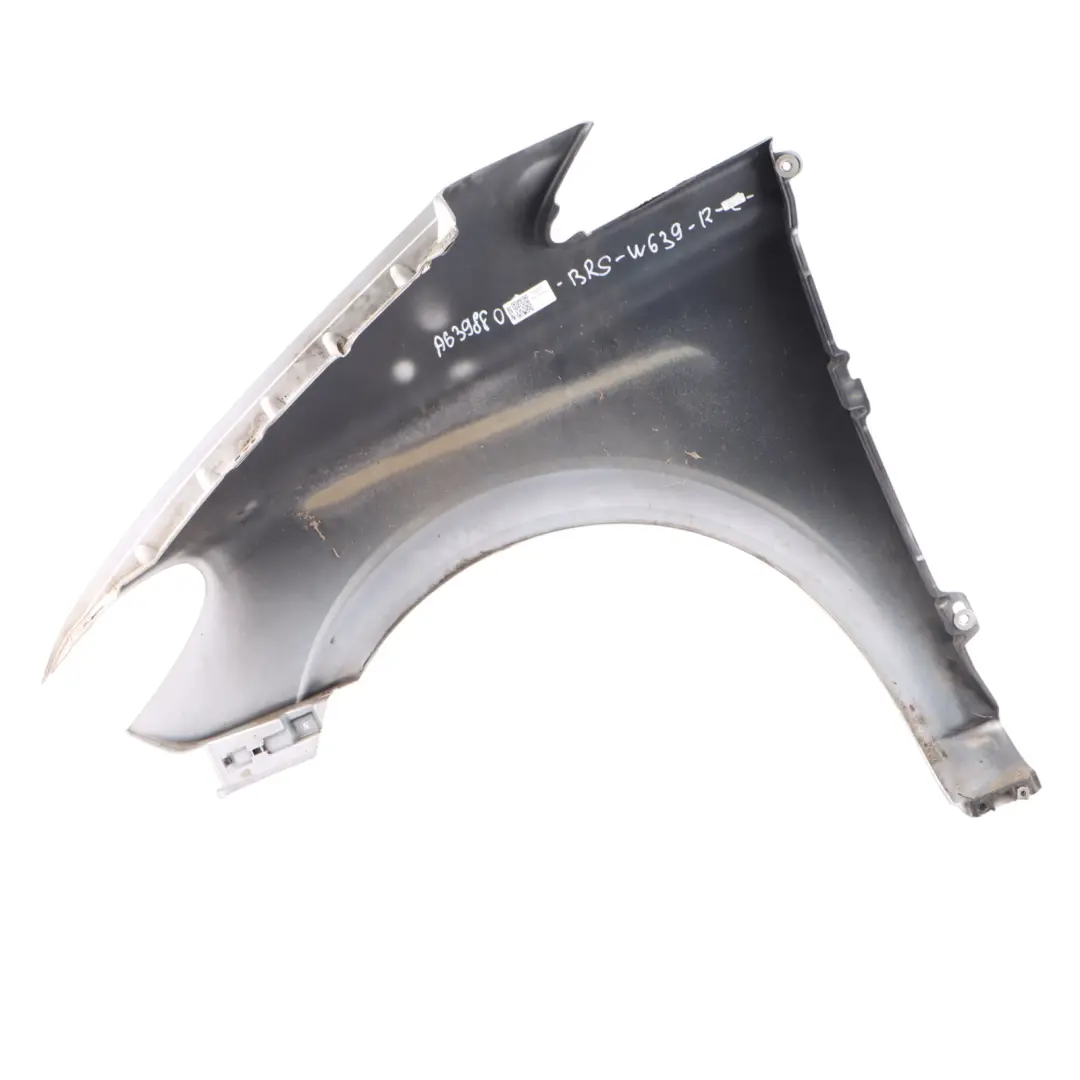 Wing Panel Front Right O/S Fender Brilliant Silver - 9744 to Mercedes Vito W639 with Part number A6396305207 Mercedes Vito W639 Wing Panel Front Right O/S Fender Brilliant Silver - 9744 - SKU A6396305207-BRS1 - Part number A6396305207