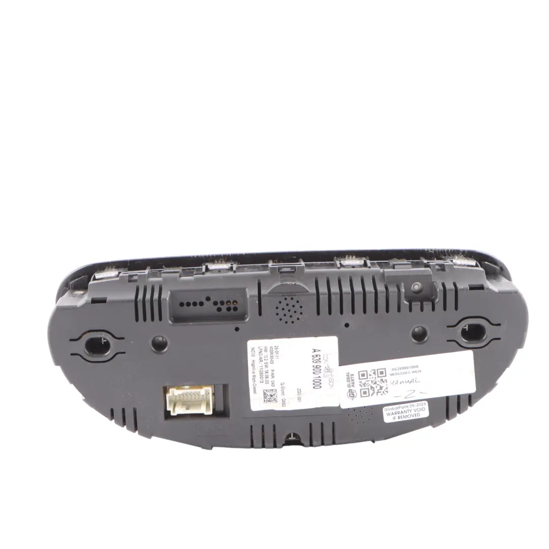 Mercedes W639 Diesel Instrument Cluster Speedo Meter Clocks Manual - SKU RHD-A6399001000 - Part number A6399001000