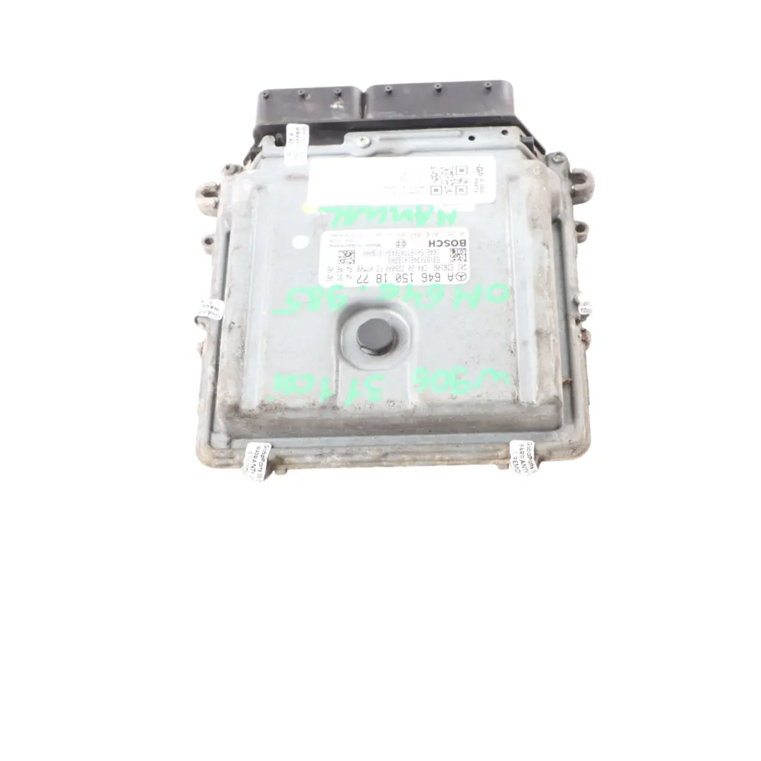 OM646.985 109HP Engine ECU Unit Module Manual to Mercedes W906 313 CDI with Part number A6461501877 Mercedes W906 313 CDI OM646.985 109HP Engine ECU Unit Module Manual - SKU A6461501877 - Part number A6461501877