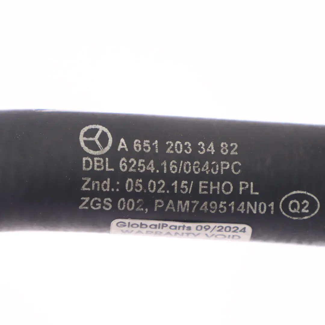 OM651 Diesel Tuyau Refroidissement L'eau Flexible Mercedes W447 - SKU A6512030902 - Numéro de pièce A6512030902