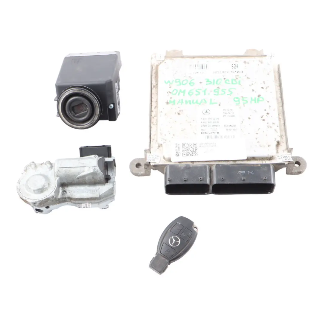 OM651.955 95HP Diesel Engine ECU Kit Key Lock to Mercedes W906 310 CDI with Part number A6519003203 Mercedes W906 310 CDI OM651.955 95HP Diesel Engine ECU Kit Key Lock - SKU A6519003203-5 - Part number A6519003203