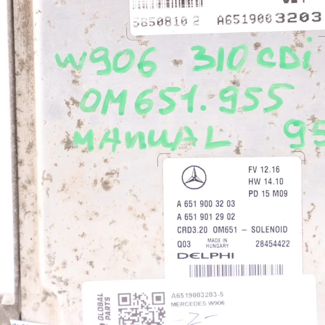 OM651.955 95HP Diesel Engine ECU Kit Key Lock to Mercedes W906 310 CDI with Part number A6519003203 Mercedes W906 310 CDI OM651.955 95HP Diesel Engine ECU Kit Key Lock - SKU A6519003203-5 - Part number A6519003203
