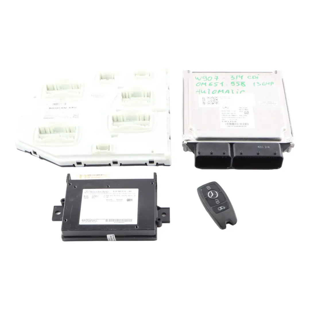 W907 314 CDI 651.958 136HP ECU Kit Key Automatic to Mercedes Sprinter with Part number A6519007103 Mercedes Sprinter W907 314 CDI 651.958 136HP ECU Kit Key Automatic - SKU A6519007103-4 - Part number A6519007103