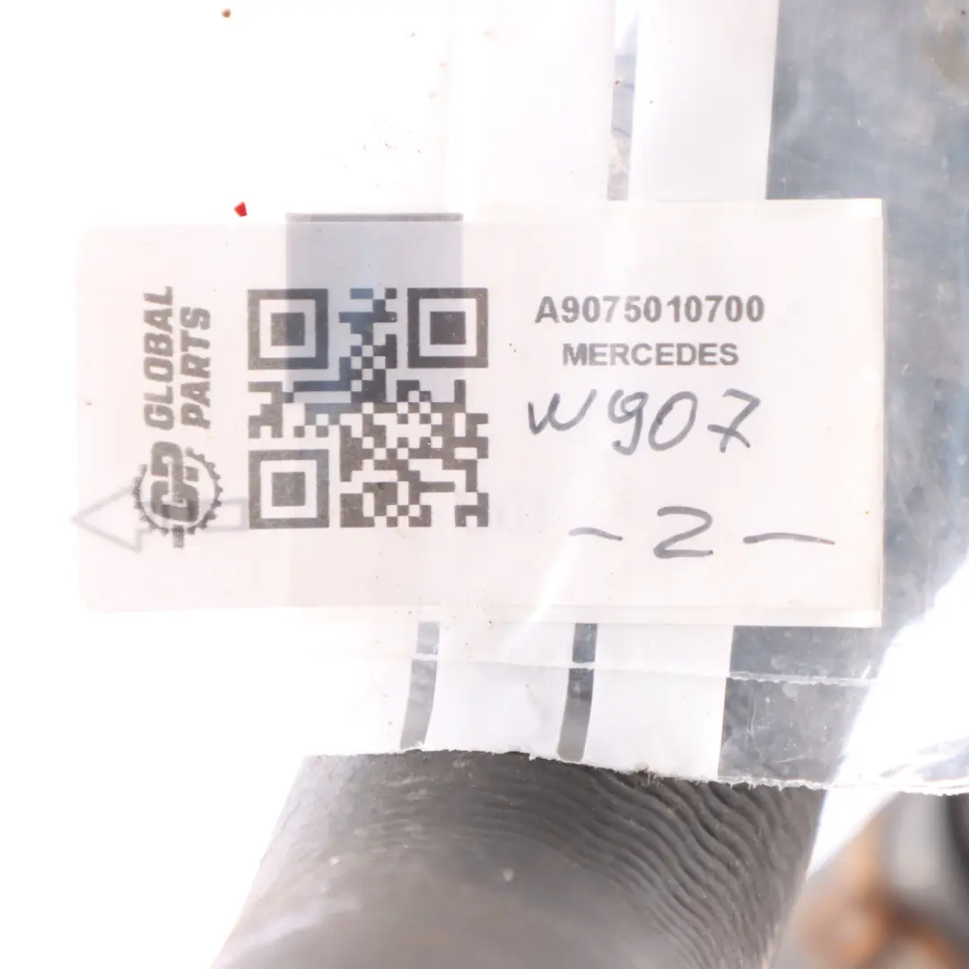 Mercedes W907 Water Coolant Return Pipe Hose Line - SKU A9075010700 - Part number A9075010700