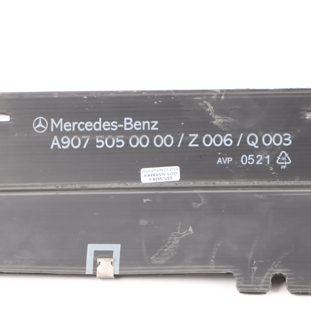 Mercedes Sprinter W907 Cubierta Superior Radiador Slam Shroud Panel - SKU A9075050000 - Número de pieza A9075050000