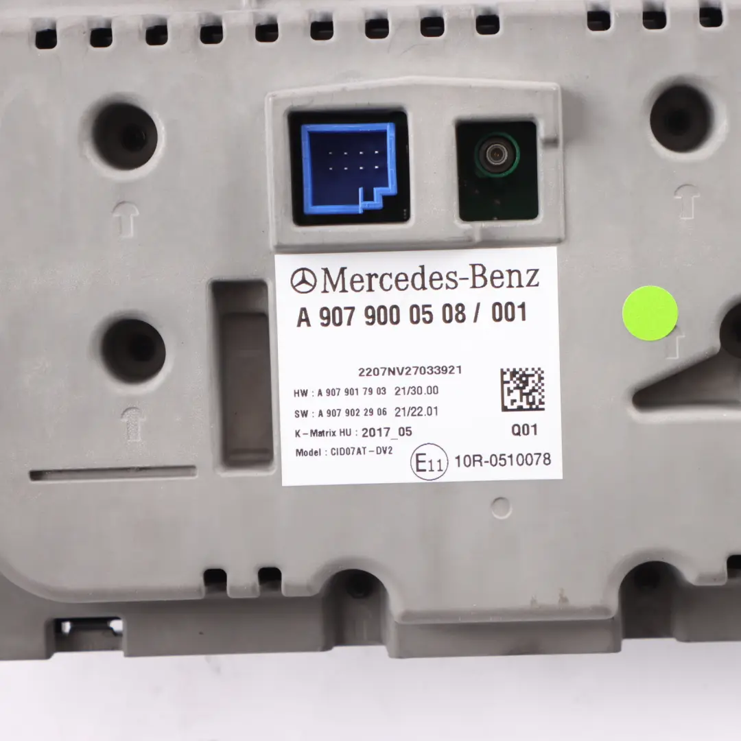 Radio Display Mercedes Sprinter W907 Multifunction Screen to with Part number A9079000508 Radio Display Mercedes Sprinter W907 Multifunction Screen - SKU A9079000508 - Part number A9079000508