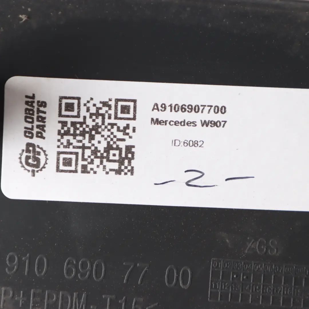 W907 Body Moulding Rear Right O/S Panel Trim Cover Strip to Mercedes with Part number A9106907700 Mercedes W907 Body Moulding Rear Right O/S Panel Trim Cover Strip - SKU A9106907700 - Part number A9106907700