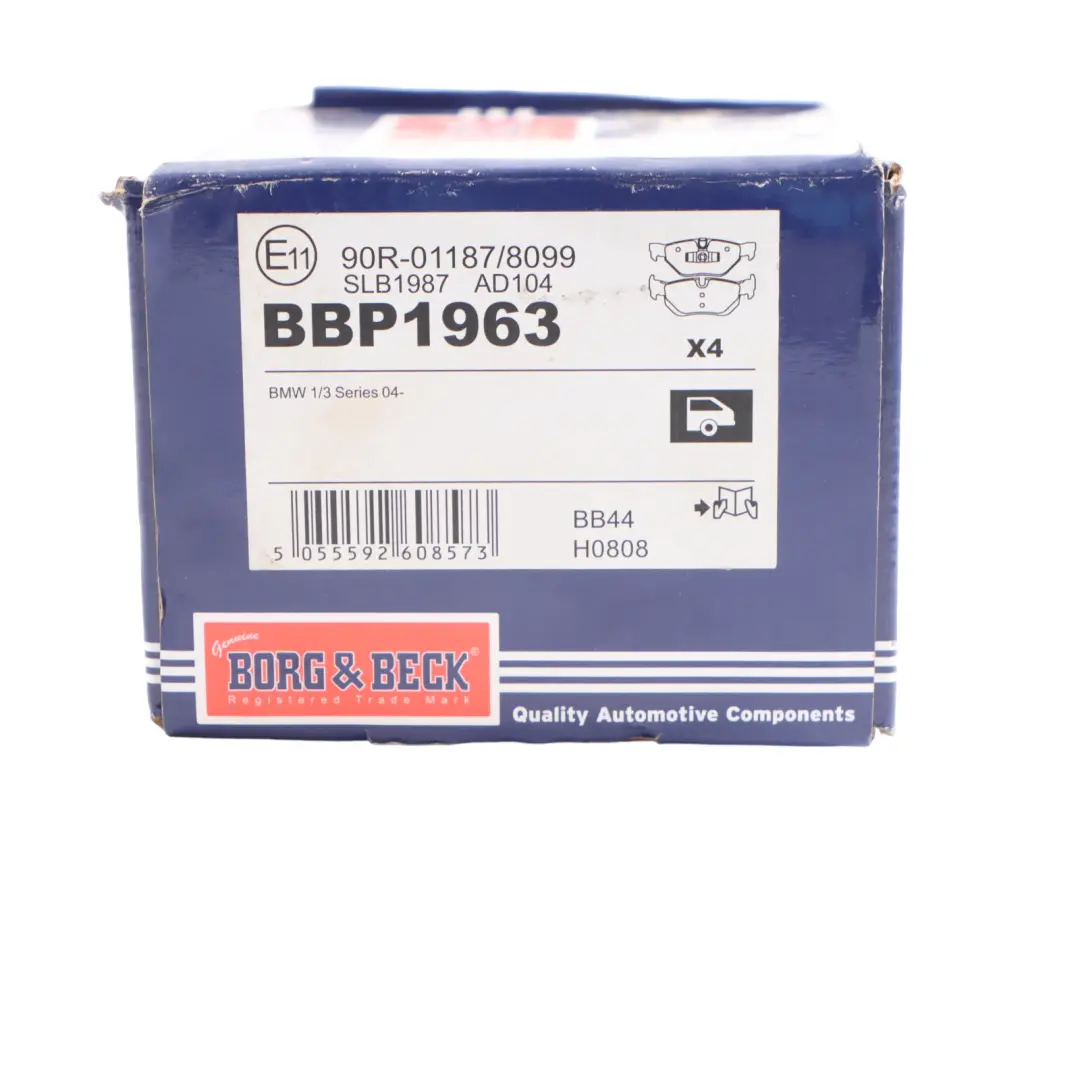 Borg & Beck BMW E87 E90 Tylne Klocki Hamulcowe Zestaw do o numerze BBP1963 Borg & Beck BMW E87 E90 Tylne Klocki Hamulcowe Zestaw - SKU BBP1963 - Numer Części BBP1963