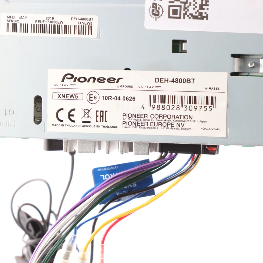 Genuine Pioneer Bluetooth USB AUX Audio Player 1 DIN to with Part number DEH-4800BT Genuine Pioneer Bluetooth USB AUX Audio Player 1 DIN - SKU DEH-4800BT - Part number DEH-4800BT