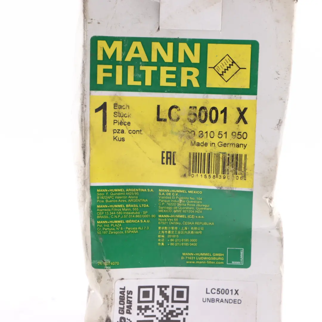  MANN-FILTER Air Filter - SKU LC5001X - Part number LC5001X