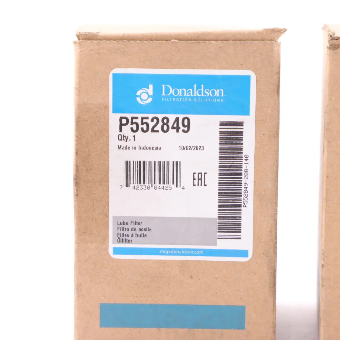 Donaldson Engine Oil Filter Spin-on Full Flow Cartridge Insert Set Of 5 to with Part number P552849 Donaldson Engine Oil Filter Spin-on Full Flow Cartridge Insert Set Of 5 - SKU P552849 - Part number P552849