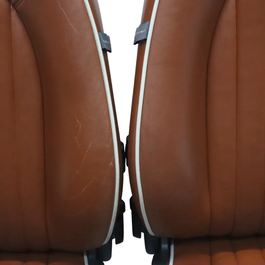 Mini Heated Sport Malt Brown Leather English Seats Front Rear Seat Sidewalk - SKU R52-Sport-Leather-Seats - Part number R52