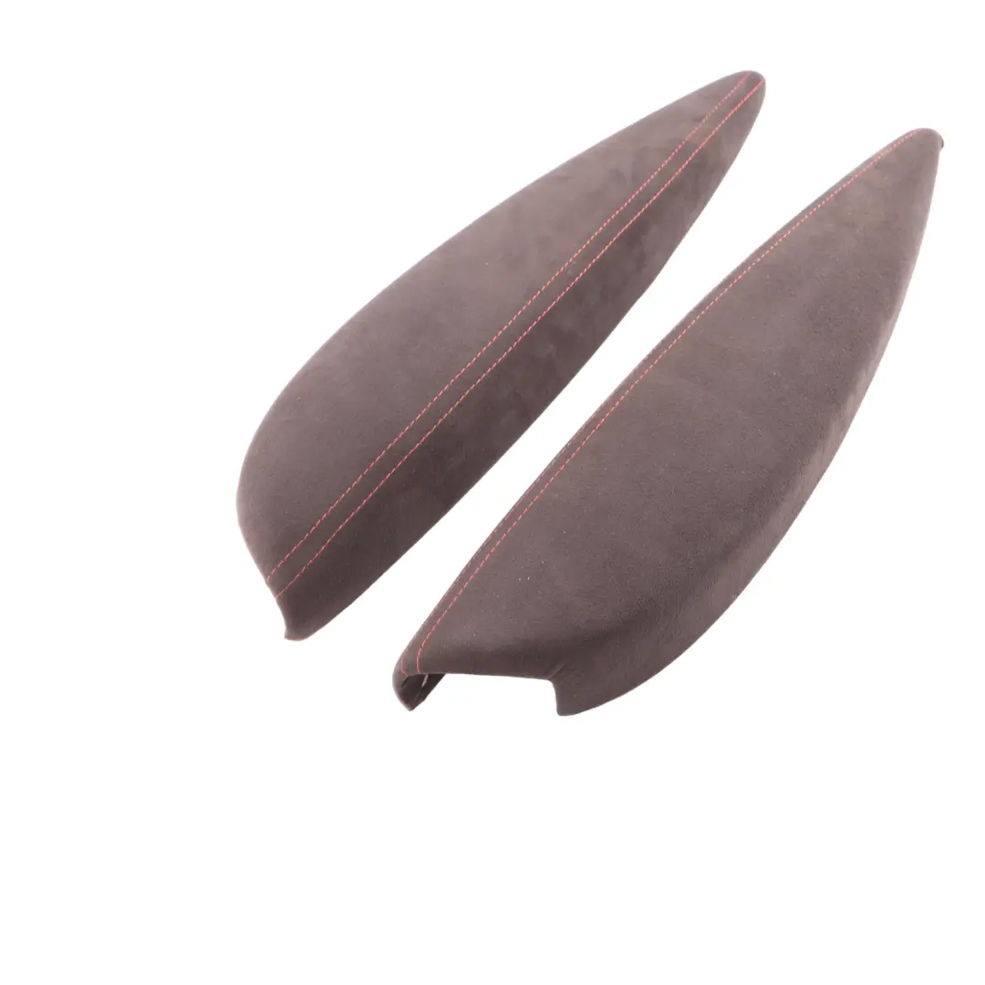 Mini R56 Door Arm Rest Alcantara Black Red Seam Left Right N/O/S Set Kit - SKU R56-ALCANTARA-ARMREST - Part number R56-ALCANTARA-ARMREST