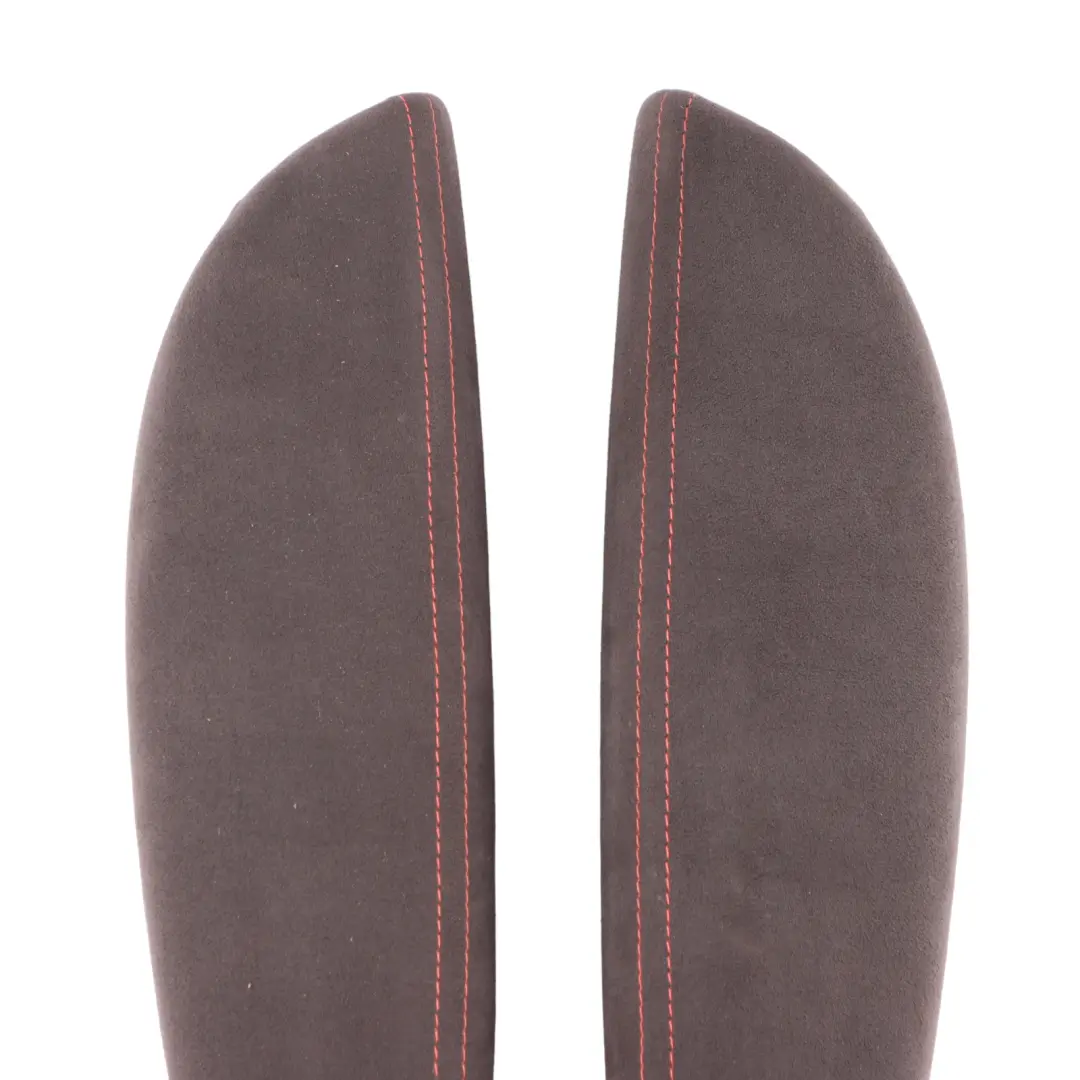 Mini R56 Door Arm Rest Alcantara Black Red Seam Left Right N/O/S Set Kit - SKU R56-ALCANTARA-ARMREST - Part number R56-ALCANTARA-ARMREST