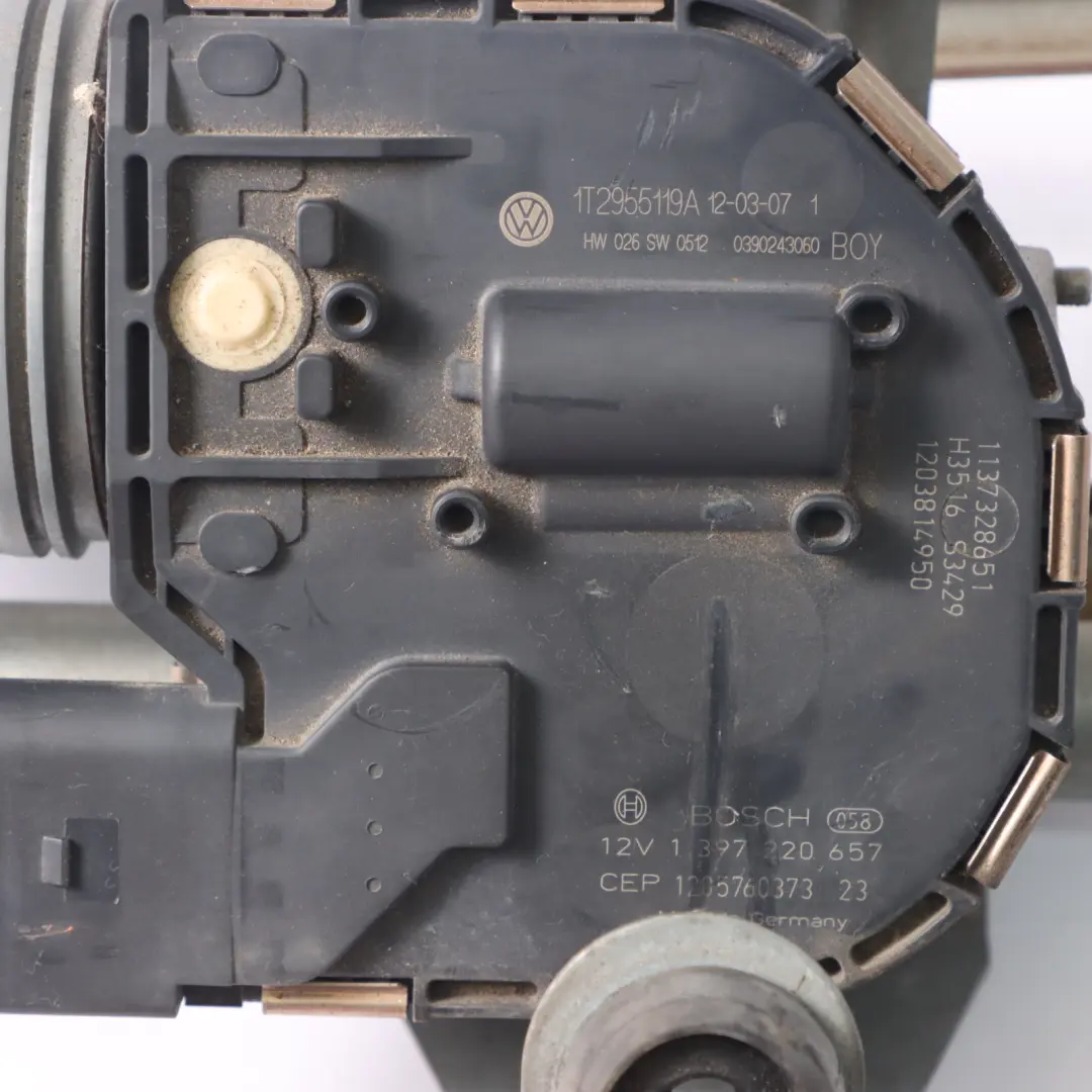 Volkswagen Touran 1T Windscreen Wiper Motor Linkage Mechanism - SKU RHD-1T2955023A - Part number 1T2955023A