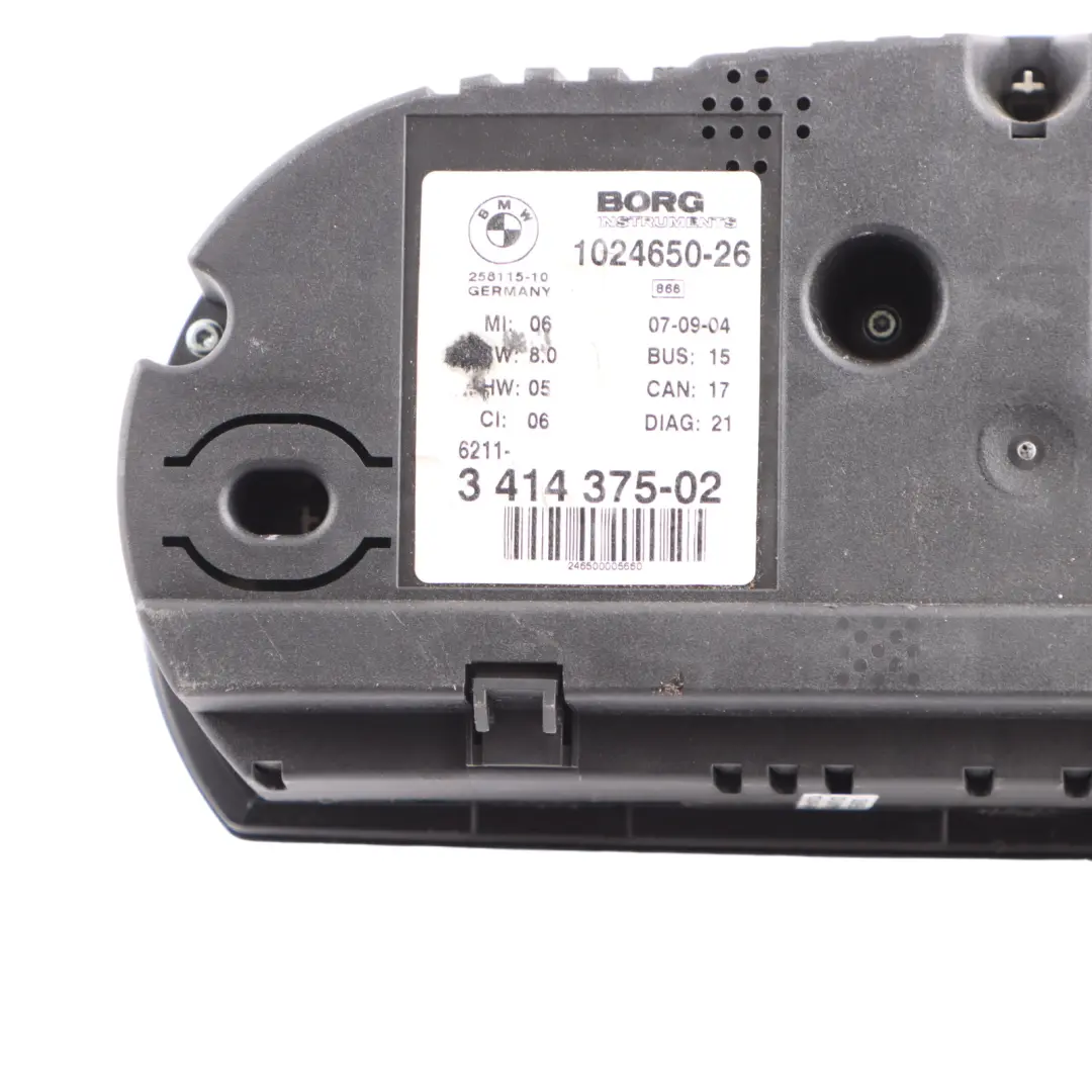 BMW X3 Series E83 Instrument Cluster Speedo Clocks Petrol Automatic - SKU rhd-3414375 - Part number 3414375