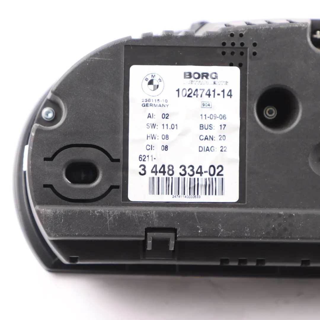 Speedometer Speedo Cluster Instrument Automatic to BMW X3 E83 LCI Petrol with Part number 3448334 BMW X3 E83 LCI Petrol Speedometer Speedo Cluster Instrument Automatic - SKU RHD-3448334 - Part number 3448334