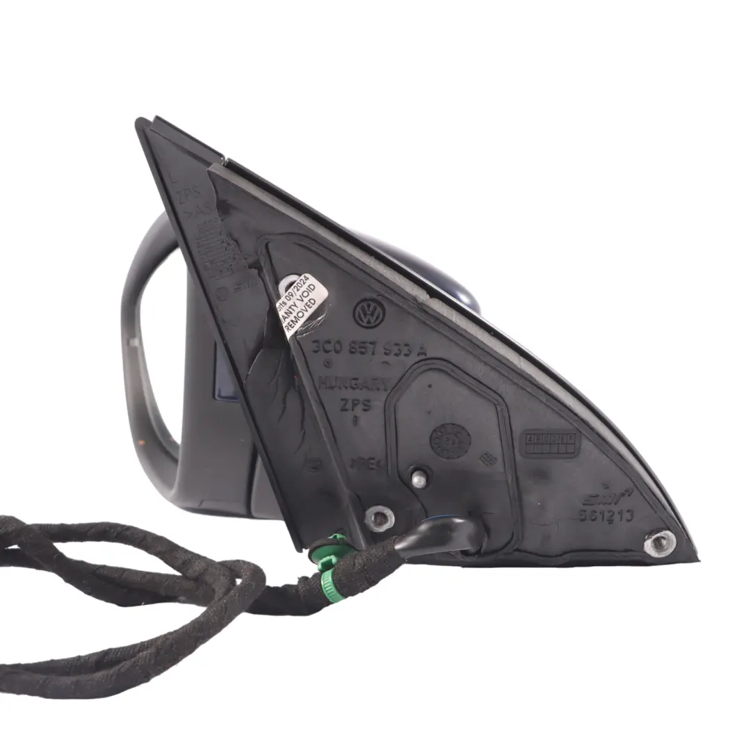 Volkswagen Passat B7 Wing Mirror Left N/S Night Blue Metallic - H5X - SKU RHD-3AB857507K-NBL - Part number 3AB857507K