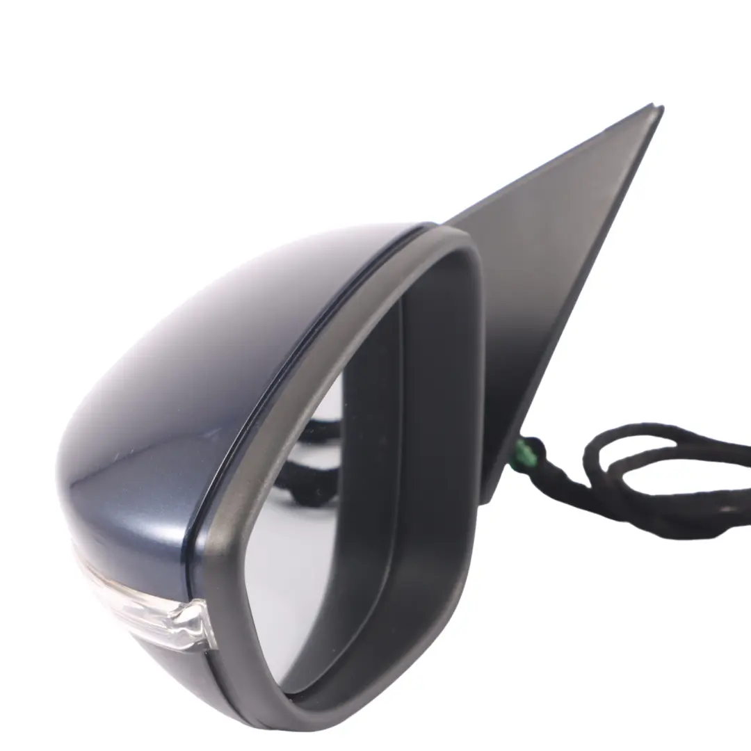 Volkswagen Passat B7 Wing Mirror Left N/S Night Blue Metallic - H5X - SKU RHD-3AB857507K-NBL - Part number 3AB857507K