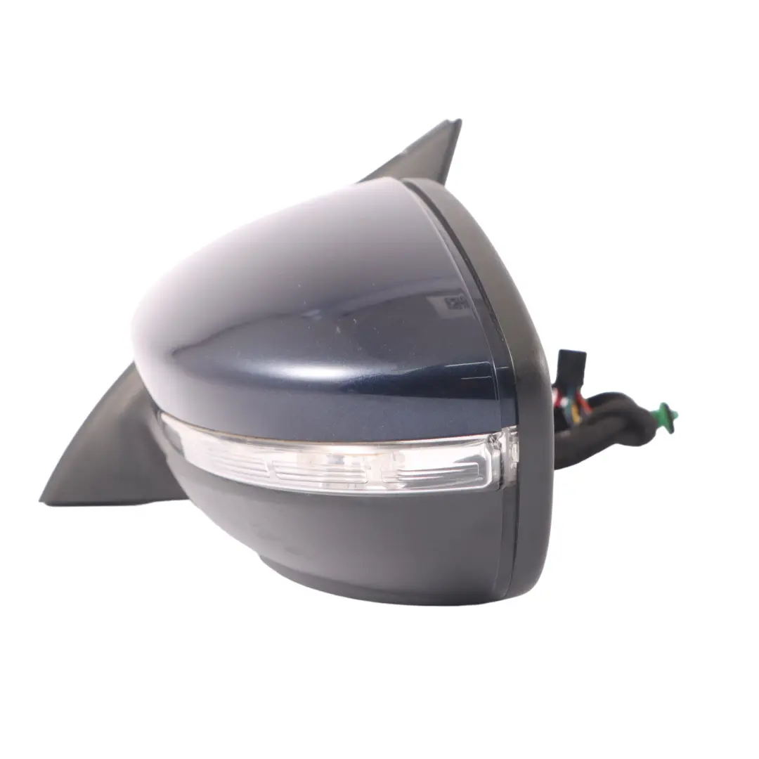 Volkswagen Passat B7 Wing Mirror Left N/S Night Blue Metallic - H5X - SKU RHD-3AB857507K-NBL - Part number 3AB857507K