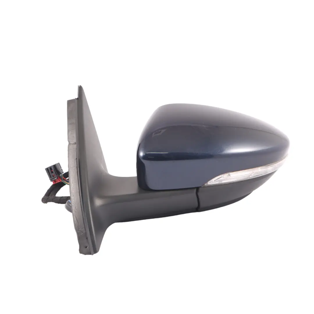 Volkswagen Passat B7 Wing Mirror Left N/S Night Blue Metallic - H5X - SKU RHD-3AB857507K-NBL - Part number 3AB857507K
