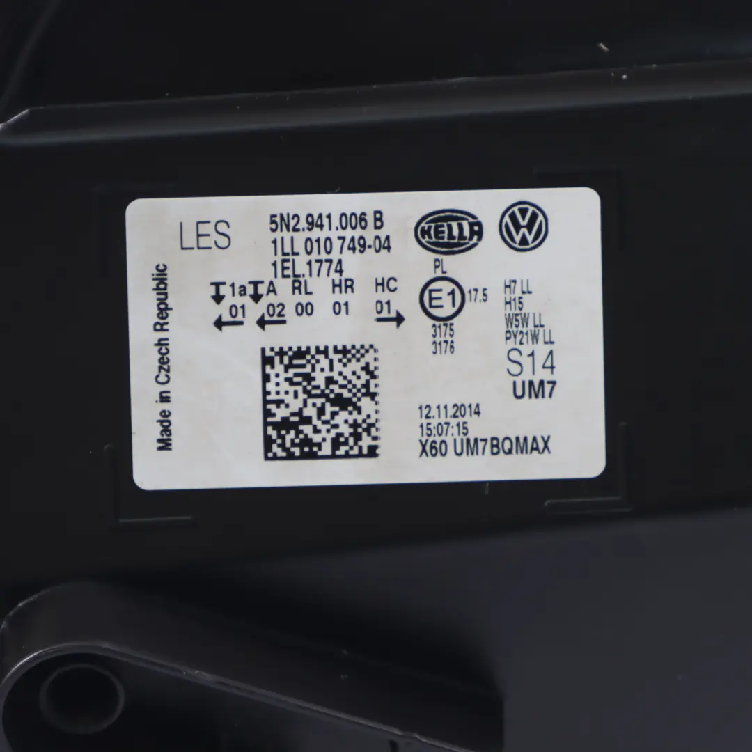 Headlamp Headlight Front Right Driver's O/S to Volkswagen Tiguan 5N with Part number 5N2941006B Volkswagen Tiguan 5N Headlamp Headlight Front Right Driver's O/S - SKU RHD-5N2941006B - Part number 5N2941006B