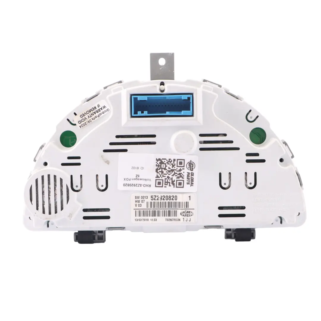 Instrument Cluster Speedo Clocks Manual to Volkswagen Fox 5Z Diesel with Part number 5Z2920820 Volkswagen Fox 5Z Diesel Instrument Cluster Speedo Clocks Manual - SKU RHD-5Z2920820 - Part number 5Z2920820