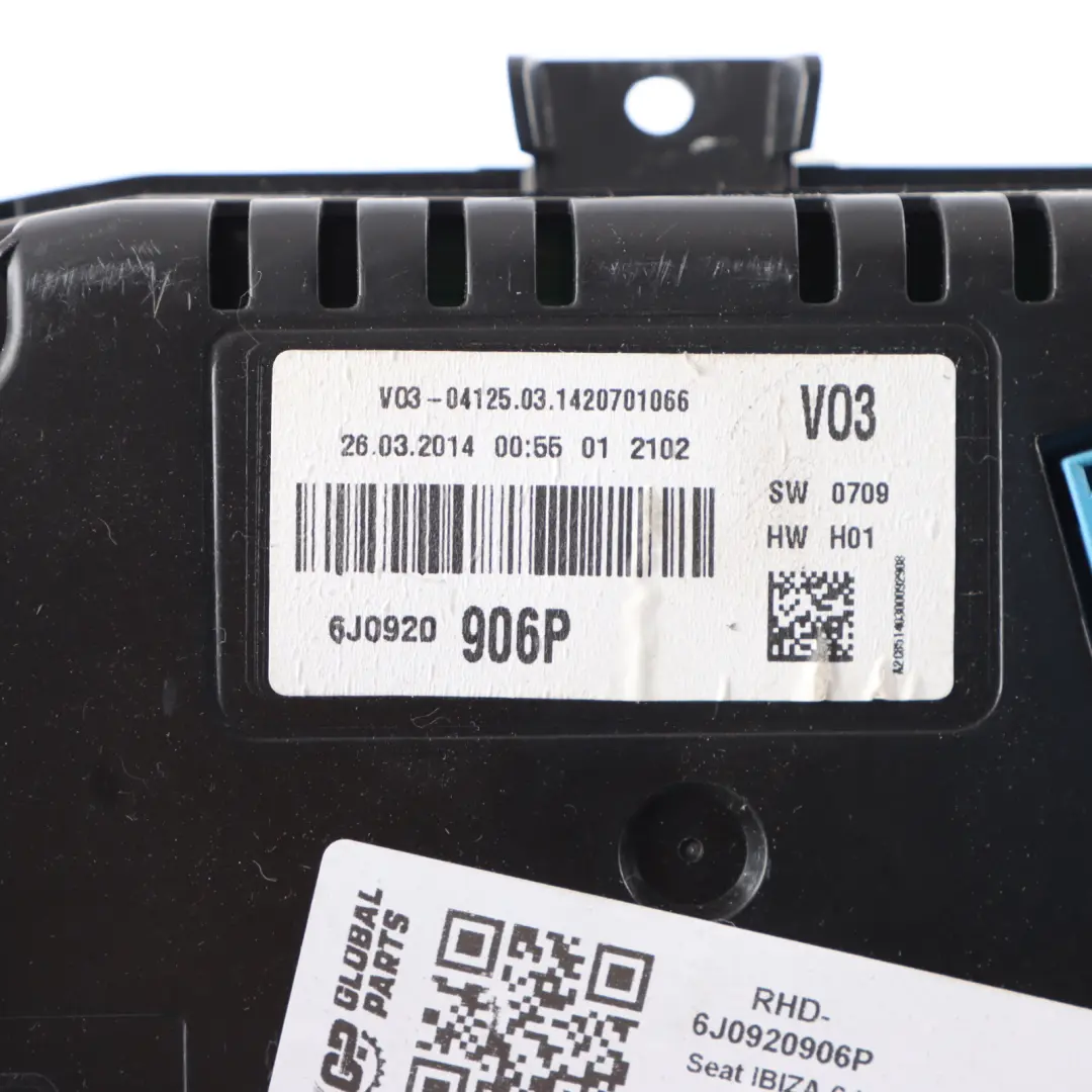 6J Petrol Instrument Cluster Speedo Clocks Manual 6J0920906P to Seat Ibiza with Part number RHD-6J0920906P Seat Ibiza 6J Petrol Instrument Cluster Speedo Clocks Manual 6J0920906P - SKU RHD-6J0920906P - Part number RHD-6J0920906P