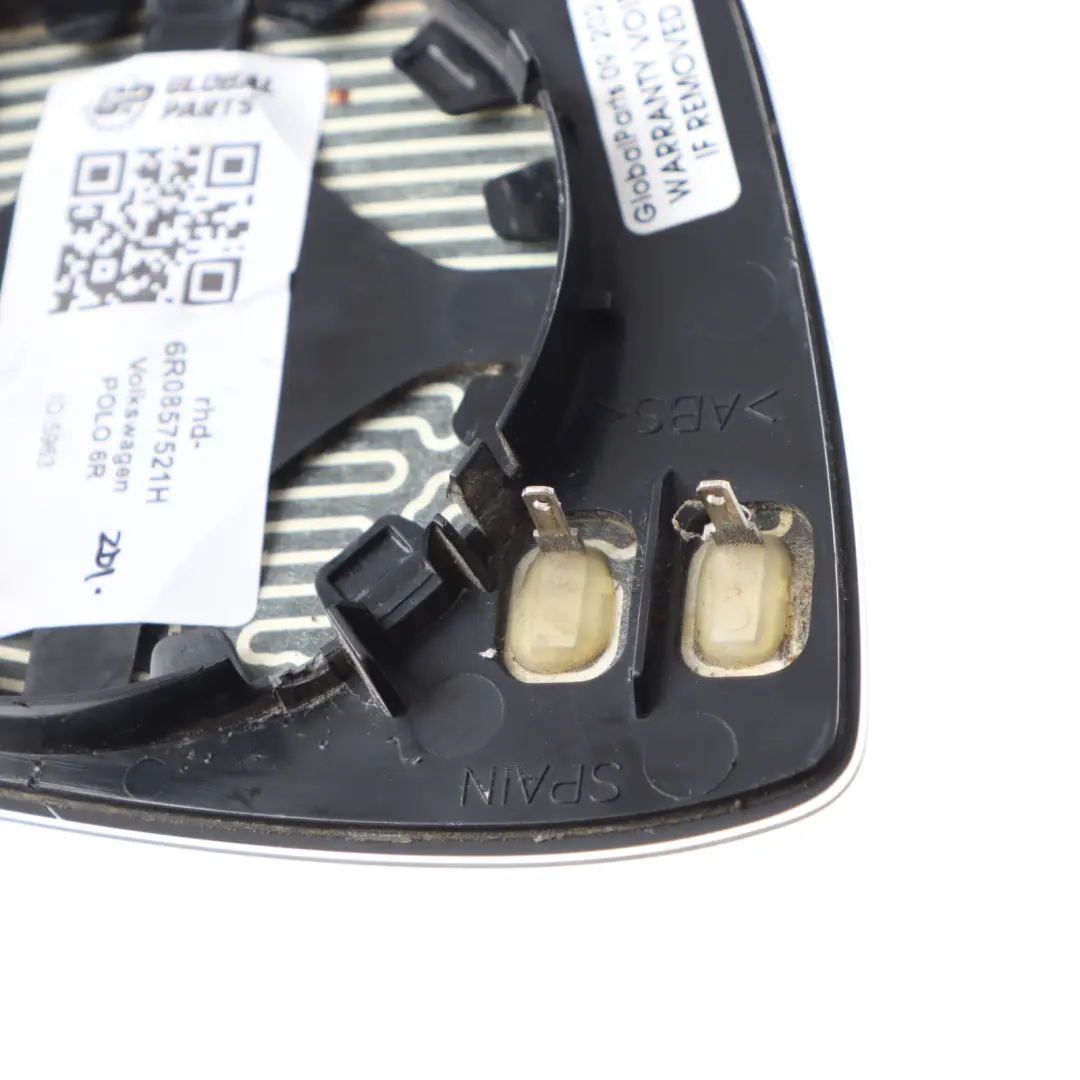 Mirror Glass Roadster Wing Mirror Left N/S Insert to Volkswagen Polo 6R with Part number 6R0857521H Volkswagen Polo 6R Mirror Glass Roadster Wing Mirror Left N/S Insert - SKU RHD-6R0857521H - Part number 6R0857521H