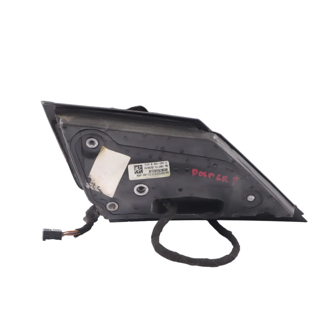 VW Volkswagen Polo 6R 5 Wing Mirror Door Right O/S Deep Black - C9X - SKU rhd-6R2857508R-DBL - Part number 6R2857508R