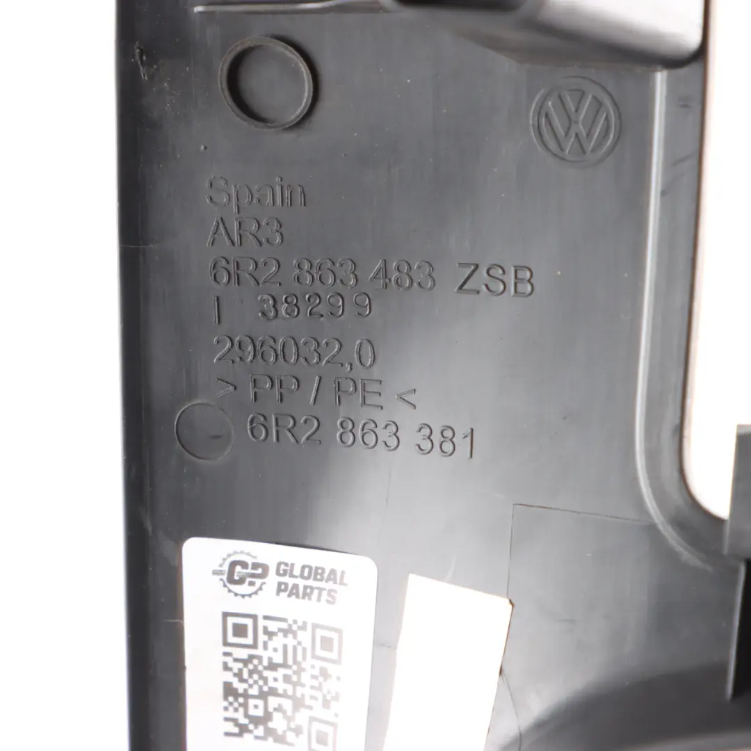 Lower A Pillar Left N/S Trim Floor Covering Sill to VW Volkswagen Polo 6R with Part number 6R2863483 VW Volkswagen Polo 6R Lower A Pillar Left N/S Trim Floor Covering Sill - SKU RHD-6R2863483 - Part number 6R2863483