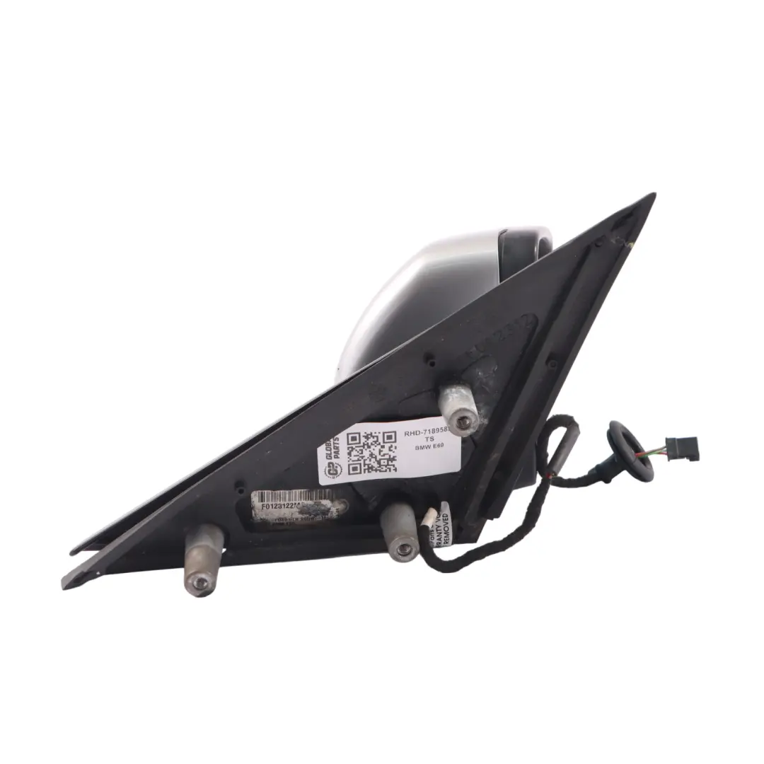 Heated Right Wing Mirror Memory O/S Titan Silver Metallic - 354 to BMW E60 E61 LCI with Part number 7189582 BMW E60 E61 LCI Heated Right Wing Mirror Memory O/S Titan Silver Metallic - 354 - SKU RHD-7189582-TS - Part number 7189582
