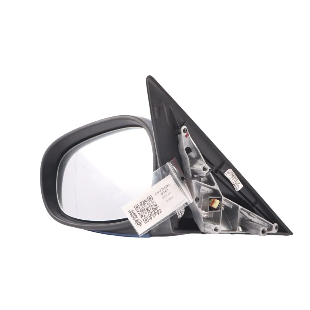 BMW E90 E91 LCI Heated Left Wing Mirror N/S Montegoblau Blue A51 - SKU rhd-7268263-MTB3 - Part number 7268263