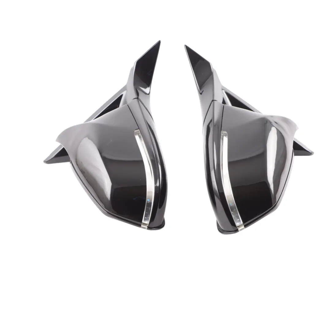  Wing Mirror BMW F21 F22 Left Right N/O/S Heated Auto Dip Set Black Sapphire 475 - SKU RHD-7268636-7268635-BS - Part number 7268636