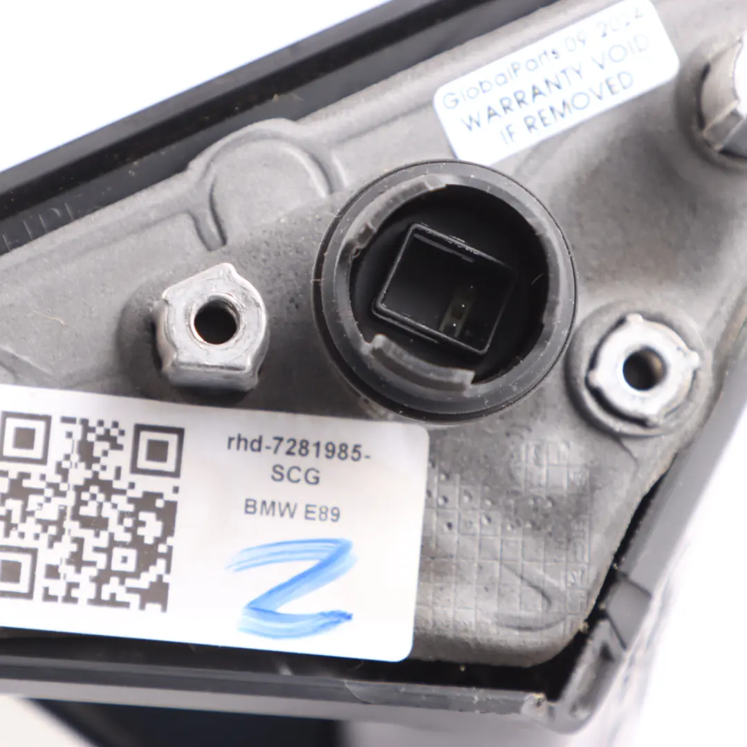 Wing Mirror Door Left N/S Heated 3 Pins Space Grey Metallic - A52 to BMW Z4 E89 with Part number 7281985 BMW Z4 E89 Wing Mirror Door Left N/S Heated 3 Pins Space Grey Metallic - A52 - SKU rhd-7281985-SCG - Part number 7281985