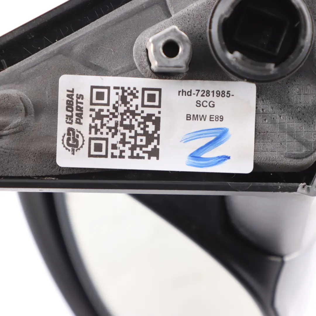 Wing Mirror Door Left N/S Heated 3 Pins Space Grey Metallic - A52 to BMW Z4 E89 with Part number 7281985 BMW Z4 E89 Wing Mirror Door Left N/S Heated 3 Pins Space Grey Metallic - A52 - SKU rhd-7281985-SCG - Part number 7281985