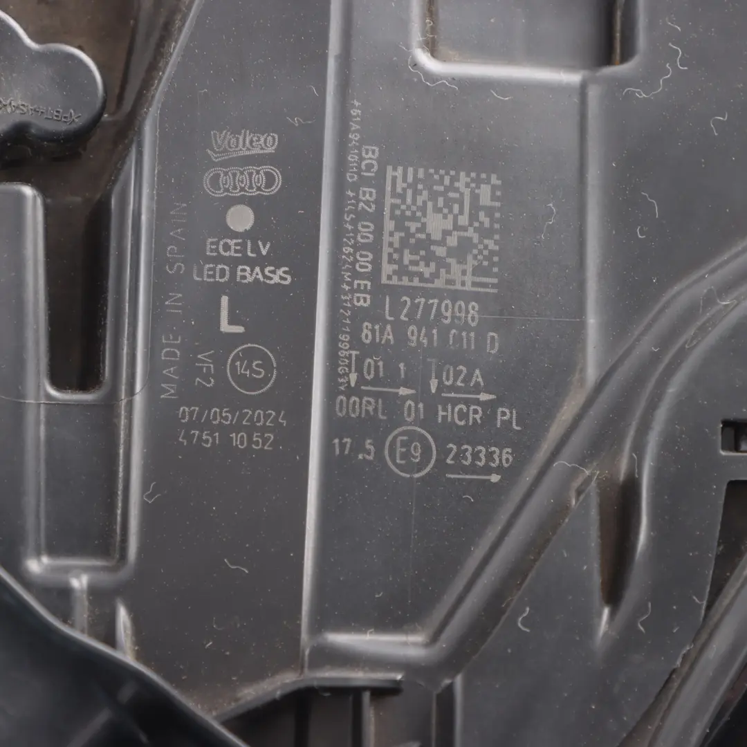 Audi Q2 Headlight Headlamp LED Lamp Light Front Left N/S - SKU RHD-81A941011D - Part number 81A941011D